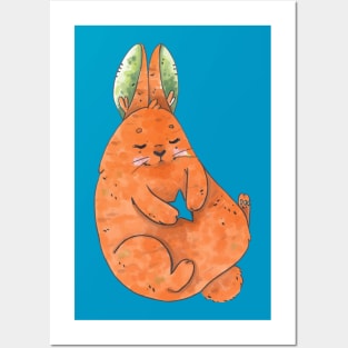 carrot rabbit Posters and Art